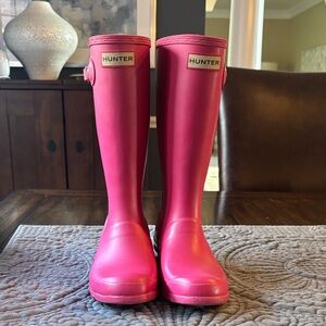 Hunter Bright Pink Knee-High Rain Boots